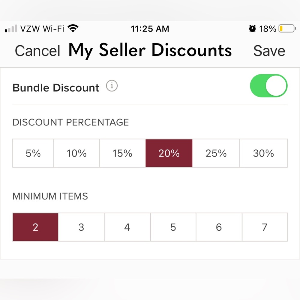 Bundle discount